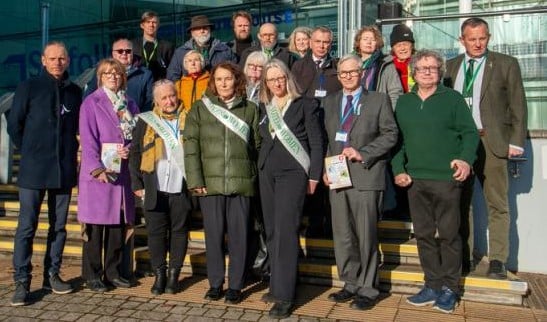 The Suffolk Green Party objecting to the cancellation of local elections